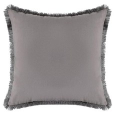 [ 1093117 ] 홈 데코/디자인을 위한 장식용 플레인 쿠션 커버 실내용 농가 스타일 햄튼 해안 보헤미안 클래식(그레이 45x45cm), Grey