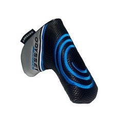 RENMINGFF 오디세이 골프 퍼터 커버 반원형 퍼터 커버 자석 클로저 캡 직선형, 블루, 1개