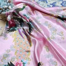 실크원단 프린트 시뮬레이션 실크 새틴 원단 기모노 DIY 바느질 꽃 가정 가구 장식 재료 천 200x150cm, 31) 31  200x150cm, 1개