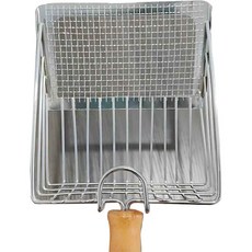 多功能貓砂鏟：金屬、木柄、開放式、平底、網格多款可選，輕鬆清潔貓砂盆, 金屬貓砂鏟  [銀色], 1個