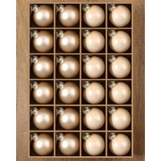 SyHOOD 후디 후드티 유리 크리스마스 볼 장식품 24개 세트 - 4.6cm(1.8인치) 작은 벽걸이 전구 트리 휴일 파티 장식용(샴페인) 318242, SyHOOD 후디 후드티 유리 크리스마스 볼 장식품 2