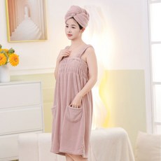 [벼리부루] 여성 원피스 샤워 스커트 가운 입는 타월 5color, 1개, 핑크 스커트