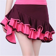 플라자 댄스 의상 스커트 라틴 댄스 스커트 레오파드 새로운 여름 플라자 댄스 하프 스커트 여성 댄스 스커트