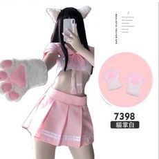 蕾絲長手套 cosplay 拍照道具, 1個, 8909[貓掌白]