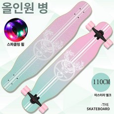 스케이트 입문용 초보자 초보 댄싱 숏보드 크루저보드, 1개, 양면 패턴-신비로운 사슴+라이트업 휠