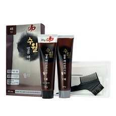 서울화장품 수월 명품 헤어 칼라 크림 7S 흑색 1개 [순한 흰머리 백모 새치머리 오징어먹물 염색약]