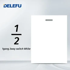 DELEFU 브라질 이탈리아 미국 표준 소켓 스위치 USB 고속 충전 유형 C 키 DIY 42 패널 기능 Moudule 흰색, 01 White, 01 1gang 2way small