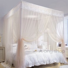 아옹샵 커튼형 모기장 피치 침대모기장 스틸프레임