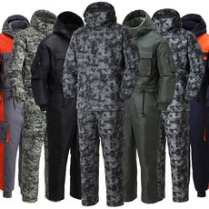 겨울 방한 바이크 배달대행 라이딩 스즈끼 점프슈트 웨어 분리형 방한복 우주복 정비복 기모 패딩 안전복 작업복, KSPS/2682/디지털그레이