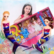 패션 관절인형 3P 세트 인어공주의상 1벌포함 관절 인형 세트, 30cm, 1개, 관절인형3p