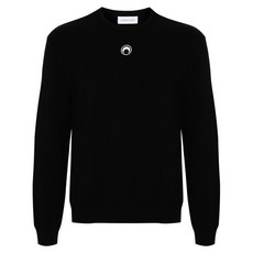 마린세르 크레센트 문 자수 스웨터