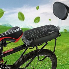 자전거 짐받이 보조 쿠션 안장 하대 뒷좌석안장 B331, (블랙), 1개