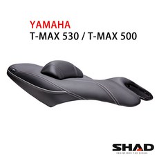 SHAD 舒適座墊 適用於 YAMAHA TMAX 500 TMAX 530(08-16), 1個, 座墊無字鏽新款, N/A