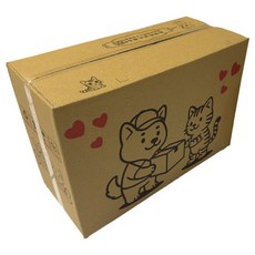 三層瓦楞紙箱, 彩繪毛孩版面, 1個