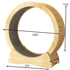 원목 캣타워 캣휠 쳇바퀴 반려묘 런닝머신 캣워커 고양이 무소음 캣워크, C. 대형 사이즈15캐럿 이하 노란색 목재 무