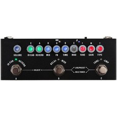 큐브 베이비 휴대용 일렉트릭 기타와 무선 음악 재생 녹음 오디오 인터페이스 기능 결합 효과 페달 사진과 같이 표시됨, 1개