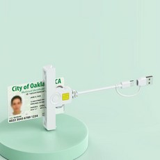 USB-C 스마트 공통 액세스 카드 리더기 정부 ID AKO OWA JKo용 접이식 세금 납부, 01 China Mainland