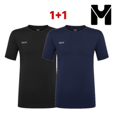 밀레 [여름] 남자 1+1 두 장이 한 세트!! 이너용으로도 좋고 티셔츠로도 활용도가 뛰어난 기능성 냉감 반팔 라운드 티셔츠