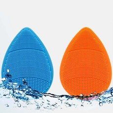 아란에디션2 손가락 실리콘 세안 브러쉬, 블루