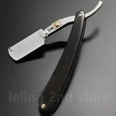 쿠쿠스토어1P 스테인레스 스틸 접는 면도 칼 손잡이 수염 스트레이트 헤어 드레싱 남자 편의 트리머, 04 silver G