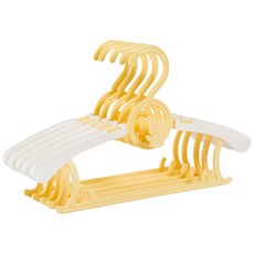 [레이어드] 편한생활연구소 길이조절 논슬립 유아 옷걸이, 엘로우, 30개