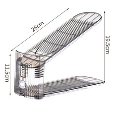 鞋托架可調節三層鞋子收納神器省空間放鞋櫃分層隔板整理鞋架球鞋, 1個, 灰色:27*10.5*19.8