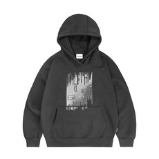 GAINSBORO 디지털 로고 후드티_챠콜