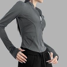 動感少女春季長袖速乾緊身瑜伽服 修身顯瘦健身短袖跑步運動外套 登山服 日常外套 瑜伽服外套 健身外套