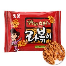 싱싱 꼬불꼬불 매콤한 라볶이 라면땅 라면과자, 22개, 30g