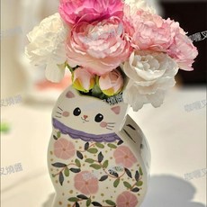 貓咪造型陶瓷花瓶 居家擺件, 小貓花瓶