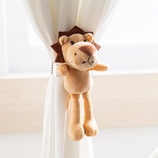 사자인형 귀여운 커튼 집게 타이백 20cm 실내 장식, 07.커튼 집게 인형 키다리 사자 20cm, -, 1개