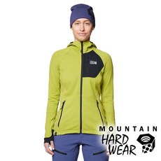 Mountain Hardwear Polartec Power Grid 女連帽保暖外套 2104821 綠樹蟒/黑