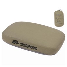 Cruiser Rhino 캠핑 메모리 폼 베개, 밀리터리 그린, 1개