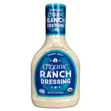 트레이더 조스 유기농 랜치 드레싱 473ml Trader Joes Organic Ranch Dressing 16 Oz, 1개