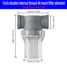NPT 스레드 304 스틸 필터 스크린 80 메쉬 프리 1/2 인치 수 파이프, 19 NPT F 1in 40 mesh