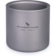 무한한 항해 3in1 이중 벽 티타늄 컵 내열 미니 차 음료 야외 캠핑 머그 커피잔 액세서리 Ti15154B 3056752, Ti15152B 120ml