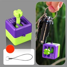 재미있는 자동차 수동기어 LED 피젯 키보드 버튼 블럭 톡톡이 딸깍이 키캡 토이 장난감 키링 스트레스해소 커플 열쇠고리, A퍼플그린 sps347, 1개