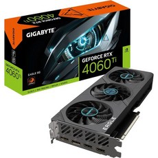기가바이트 지포스 RTX 5060 Ti WINDFORCE OC 8G 그래픽 카드 8GB 128비트 GDDR7 PCIe 50 냉각 시스템 GVN506TWF2OC8GD 비디오, EAGLE, 1)GeForce RTX 4060 Ti EAGLE 8G