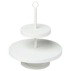IKEA VINTERFEST 雙層點心架 白色 蛋糕架 下午茶點心盤, 1個