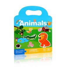 Bezt Animals 手提泡泡貼 (34片) - 兒童益智玩具，可重複使用，培養手眼協調, 外文書, 進口