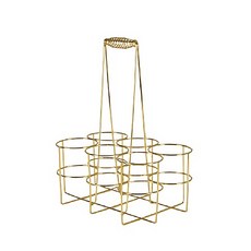 手提啤酒架 啤酒籃 啤酒筐 提酒架 儲酒架, 金色啤酒籃-超取最多3組, 1個