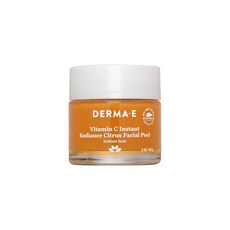 DERMA E 비타민 C 인스턴트 래디언스 시트러스 페이셜 필 - 얼굴과 목을 위한 비마모성 - 피부 브라이트닝 페이스 필링 재포장 얼굴 피부를 매끄럽게 하고 재생 59.1, 1, 56g