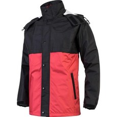 라망 제비표작업우의 SI-980 상의M 레드 블랙 산업용우의