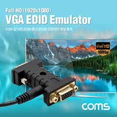 coms ABDM843 VGA EDID 에뮬레이터 모니터 영상 출력 단자, 1개
