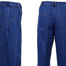 工作服 牛仔 拉鏈套裝 耐磨 純棉 防燙 電焊 勞保 工地 服飾, 1個, 純棉B04拉鏈款單褲子,4XL190體重185200