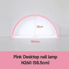 [호환] 커스텀 로고 48W 뷰티 살롱 조명 반달 모양 네일 케어 키트 데스크탑 아치 링 Led 매니큐어 램프 아트 조명, 20)58cm Nail Lamp Pink, EU