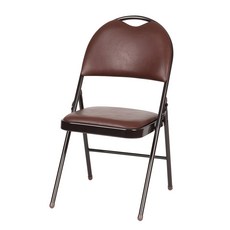 도리퍼니처 쿠션 분체 접이식 의자, 브라운, 1개