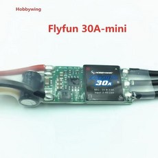 Hobbywing FlyFun-30A-MINI-V5: RC 항공기용 30A 전자 속도 컨트롤러(브러시리스) 2-4S 5V/3.5A BEC, 01 30A ESC