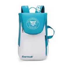 우림 배드민턴백팩 신발 수납 배낭 라켓백 스쿼시 테니스, 1개, 블루화이트