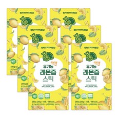 하루한포 100% NFC 착즙 엔트리뉴 유기농 레몬즙 스틱, 6박스, 280g